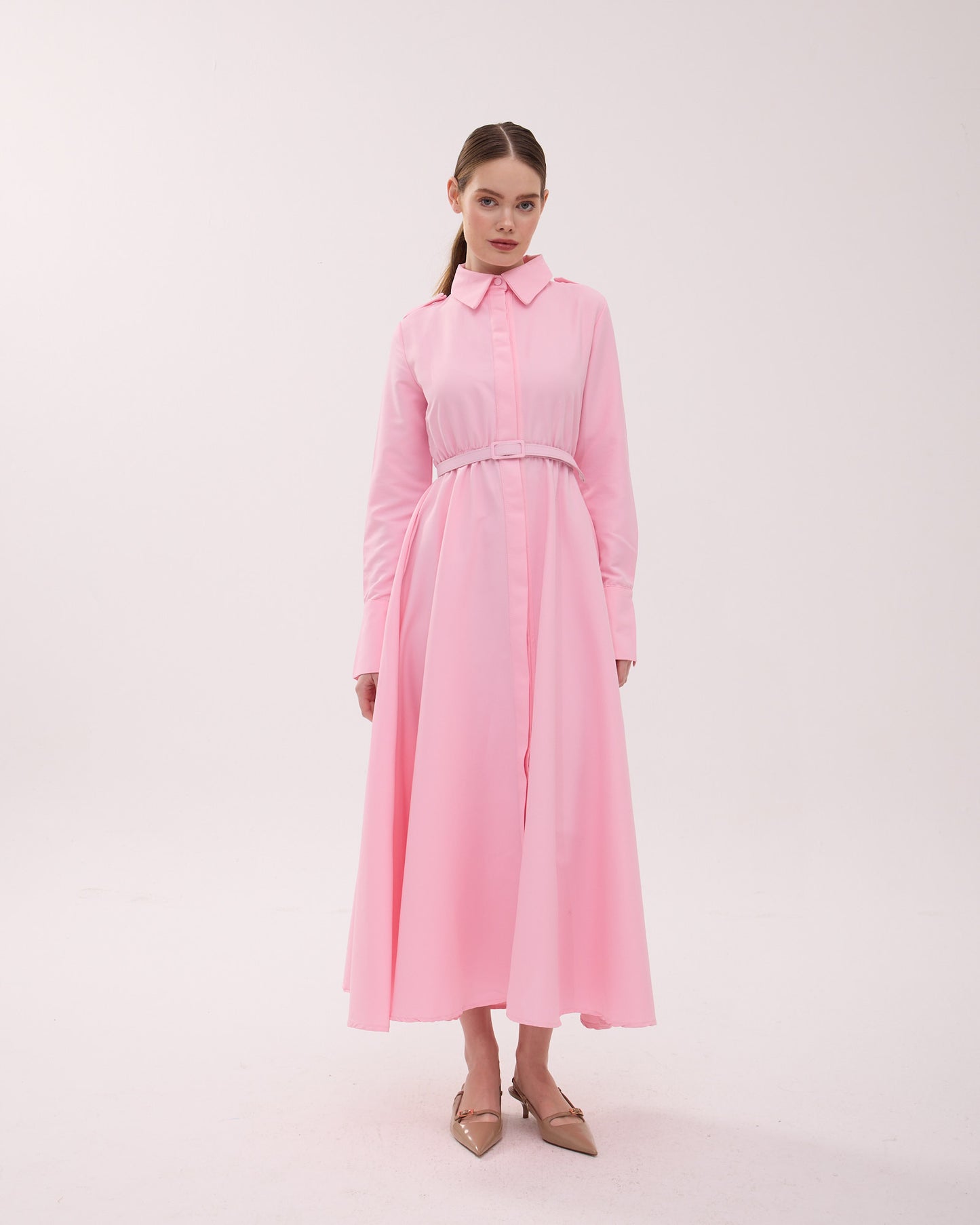 Apolet Elbise Pembe
