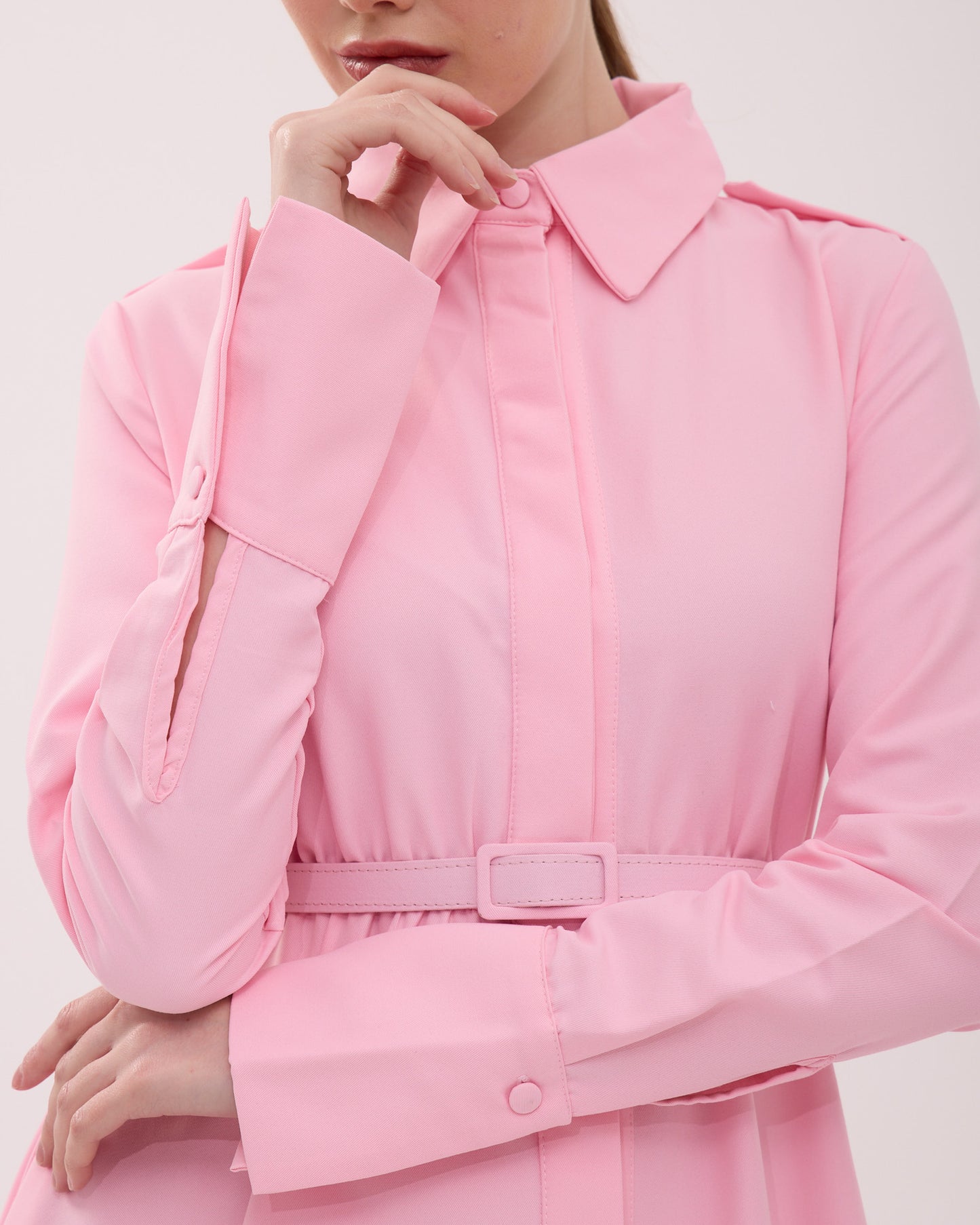 Apolet Elbise Pembe